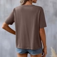 thumbnail image 6 of PNTUTB Women's Fashion Embroidered Patchwork Lace Trim V Neck Loose Comfort Pullover Short Sleeve T Shirts, 6 of 6