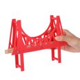 thumbnail image 3 of ColoMX Kit de modelo ensamblado de puente de tren de madera, juguete de doble cubierta para niños, juego ferroviario Compatible con las principales marcas de juegos para el hogar y la escuela, 3 of 7