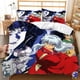 thumbnail image 4 of SQS Inuyasha 2 En 1 Juego De Fundas De Edredón De Tamaño Individual Sábana De Cama Dormitorio Cómodo Funda De Almohada Lavable Kagome Sesshoumaru, 4 of 4