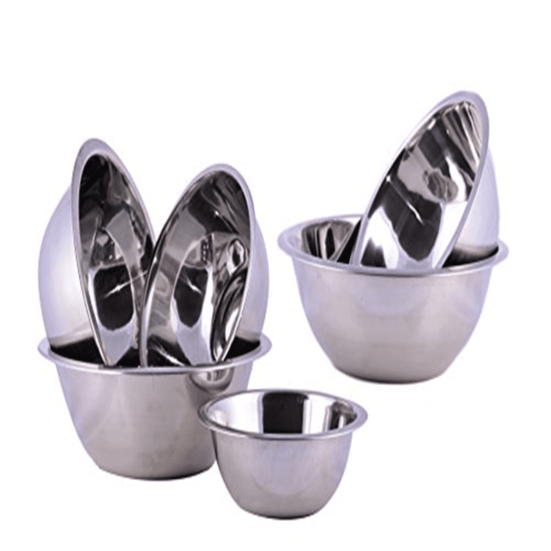 Stainless Steel Set of 6 Pieces Kitchen Mixing Bowls, High Quality
