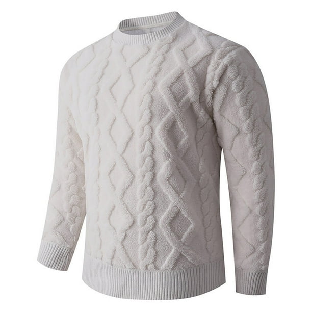 pstuiky Camisas casuales de manga larga para hombre, Camiseta de manga larga con cuello redondo, elástica, cálida y de color liso para hombre Tops de hombre xxxxl