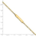 thumbnail image 3 of Real 14kt Yellow Gold Figaro ID Chain Bracelet; 7 inch; Lobster Clasp; for Adults and Teens; for Women and Men, 3 of 3
