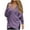 Purple, variant on Lightweight Sweaters For Women Solid Color Long Sleeved Knitted Loose V Neck Winter Outfits Fall Clothes Tunic Tops S-3XL