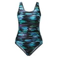 thumbnail image 4 of Fimkaul Women's One Piece Swimsuits Tummy Control Back Cutout Slim Striped Print Bathing Suits, 4 of 8