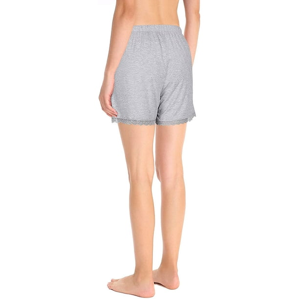 Pajama Shorts for Women 2 Pack Bamboo Sleep Shorts Lounge Shorts