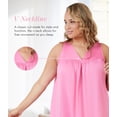 thumbnail image 4 of Exquisite Form 30107 Nylon Tricot Sleeveless Short Knee Length Nightgown, 4 of 6
