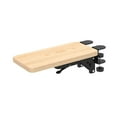 thumbnail image 2 of Bunblic Computer Arm Bracket Extension Board Sturdy Mouse Arm Support Foldable Armrest Rack Elbow Support for Desk Desktop Home Table Light Brown, 2 of 8