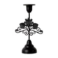 thumbnail image 1 of Portavelas cónico de hierro negro decorativo elegante centro de mesa tradicional adorno de mesa para recepción de boda resistente 55x175 cm, 1 of 8