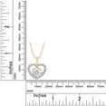 thumbnail image 2 of AFFY 2.75 Carat Moissanite Halo Heart Pendant Necklace for Women in 18K Yellow Gold over Silver, 2 of 3