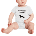 thumbnail image 2 of Every Baby Needs A Sussex Spaniel Dog Funny Baby Bodysuit For Boy Girl 0-3 Months, 2 of 5