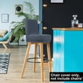 thumbnail image 2 of Unique Bargains Bar Stool Covers Counter Height Side Chair Slipcover Slategray 1, 2 of 8