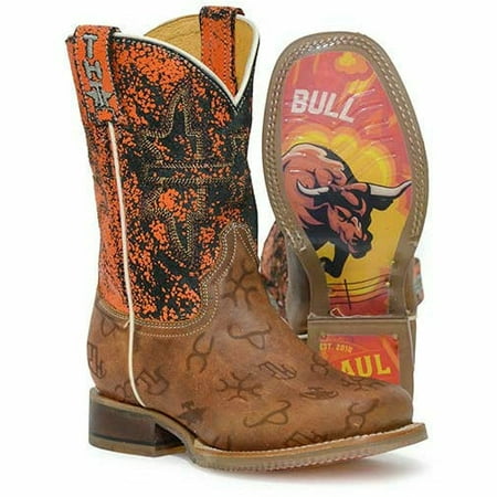 

Kid s Tin Haul Mini Brands Boots Raging Bull Sole Handcrafted Tan