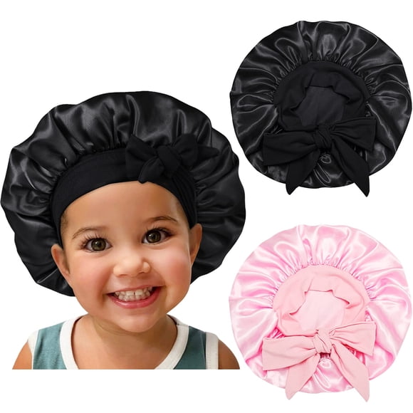 Gorro de seda satinada Isshin Beauty para niños, 2 unidades