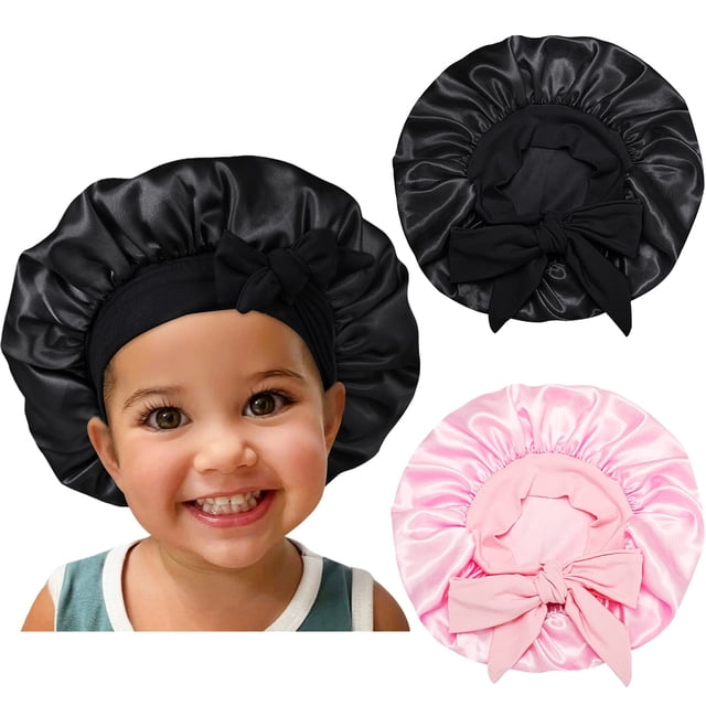 Gorro de seda satinada Isshin Beauty para niños, 2 unidades