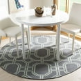 thumbnail image 2 of SAFAVIEH Dhurrie Sebastian Geometric Wool Area Rug, Grey/Light Blue, 8' x 10', 2 of 9