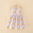 thumbnail image 2 of Robe d'Été pour Fillette, Robe Trapèze à Volants, Robe Évasée pour Fille, Robe Sans Manches à Motif Floral, Robe à Fleurs pour Filles, 2 of 3