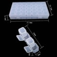 thumbnail image 3 of Clear Plastic 28 Slots Adjustable Shelf Medicine Pill Jewelry Storage Organizer Box Container, 3 of 5