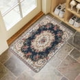 thumbnail image 4 of Bohemian Blue Ethnic Rug Door Mat Welcome Door Mat for Front Door, Home Entrance, Yard, Floor, Patio, Non Slip Spring Summer Welcome Mat Indoor Outdoor Doormat 30"*17", 4 of 6