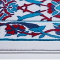 thumbnail image 4 of Ladole Rugs Turkish Vincenza Series Ornamental Design Abstract Runner Rug Carpet in Blue Red, 3x5 (2'7" x 4'11", 80cm x 150cm), 4 of 5