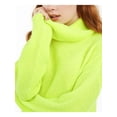 thumbnail image 3 of Sun + Moon Womens Crop Boxy Turtleneck Sweater Green S, 3 of 3