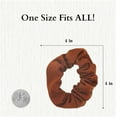 thumbnail image 5 of Motique Accessories Set of 2 Solid Hair Scrunchies for Adult Women (Camel) Pony Scrunchy, 5 of 6