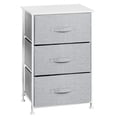 thumbnail image 1 of Interdesign 05243 17,75 x 12 x 28,75 in. Tissu Aldo Gris 3 Tiroirs Unité de Stockage, 1 of 1