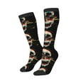 thumbnail image 2 of Daiia Sports Socks Glitch Screaming Skull Printed Novelty Crew Socks for Men Women Knee High Socks Cotton Socks Soft & Breathable Support Unisex Socks, 2 of 9