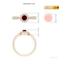 thumbnail image 5 of ANGARA Natural Vintage Inspired Ruby Milgrain Ring with Diamond Halo in 14K Rose Gold for Women (Size-4mm) | July Birthstone, Birthday, Anniversary, Jewelry Gift for Women | Natural Ruby Ring, 5 of 10