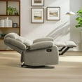 thumbnail image 5 of DREAMSIDEA Manual Push Back Recliner Armchair Corduroy Wingback Recliner Chair for Living Room, Corduroy Recliner Chair Reading Chair ( Camel&3-Section Back, Set of 1), 5 of 6