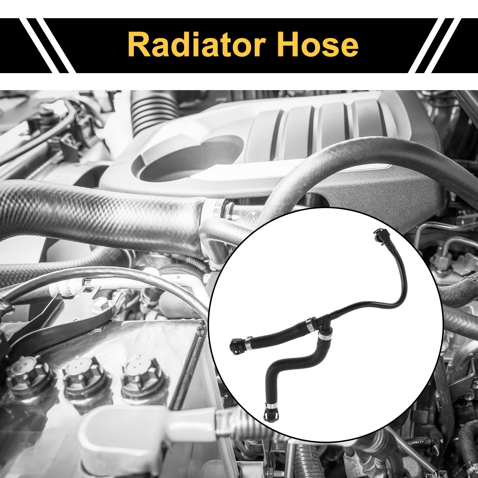 Unique Bargains Radiator Hose for Land Rover Defender 90 3.0L 2021-2023 Rubber Engine