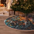 thumbnail image 5 of Daiia Colorful Graffiti Abstract Eye Drawing Merry Christmas Tree Skirt , Xmas Large Lace-up Tree Skirt, Santa Snowflakes Rustic Home Decorations New Year Party Farmhouse Decor-30", 5 of 6