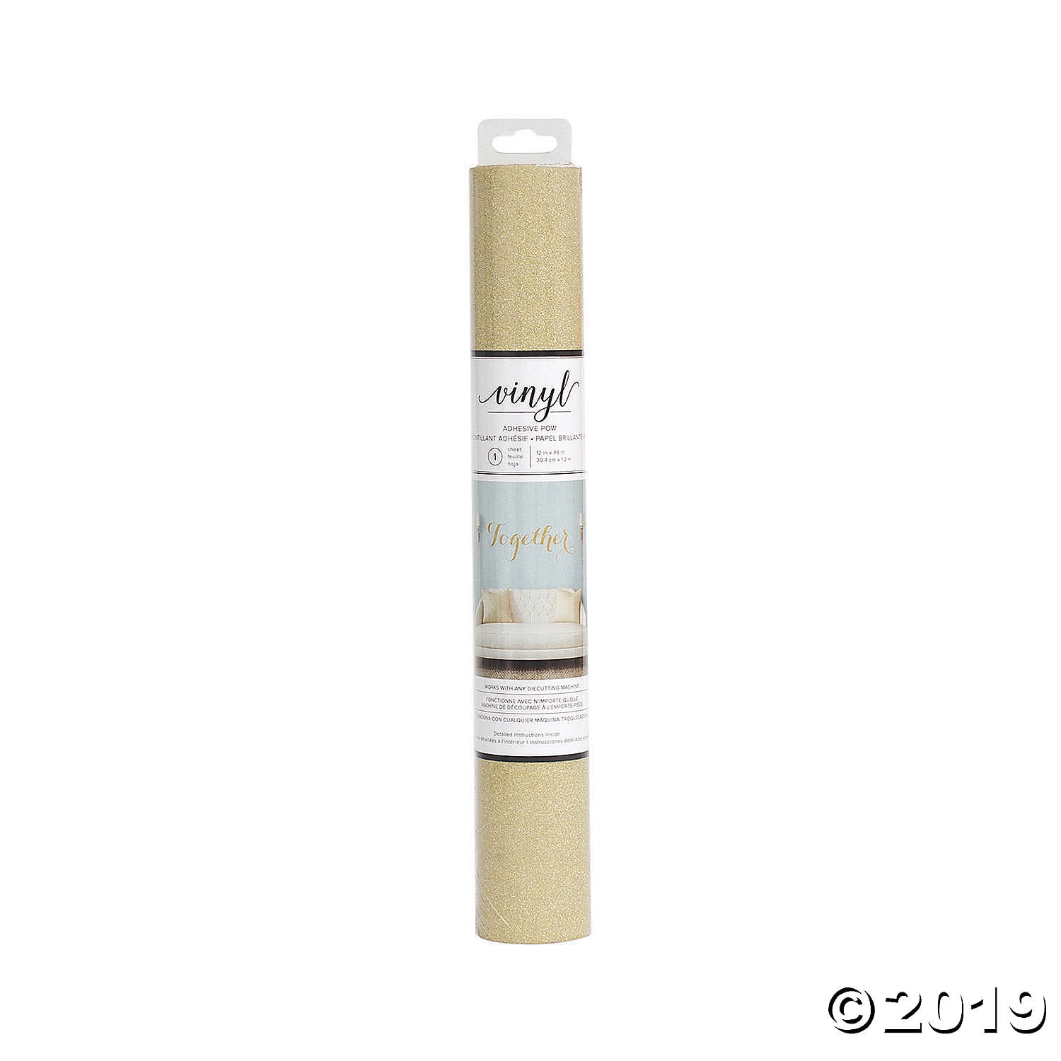 Glitter Adhesive Vinyl Roll Gold