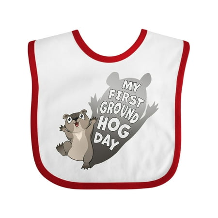 

Inktastic My First Groundhog Day- Cute Baby Gift Baby Boy or Baby Girl Bib