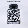 thumbnail image 5 of Maichis RV Pendent Dining-Room Light Fixture, 1X Replaceable LED Bulb Included, 12V RV Interior Light with Switch, Black Scrolled Flower Shape, 12Volt Interior Light for RV Motorhome Camper Trailer, 5 of 6