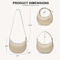 thumbnail image 3 of Crescent Shoulder Bag for Women Trendy Crossbody Hobo Purse Vegan Leather Clutch Handbag Adjustable Strap, 3 of 7