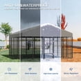 thumbnail image 5 of Gotland Large Outdoor Dog Kennel,118" L x 117" W x 75" H Heavy-Duty Modular Dog Cage with Waterproof Cover, UV-Resistant Roof, Anti-Rust Outdoor Dog Fence w/Double Security Locks for Backyard, 5 of 9