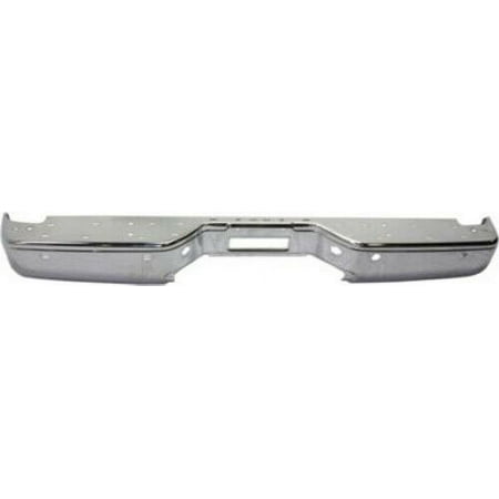 Steel Chrome Step Bumper with parking aid sensor holes for 07-15 Nissan Titan