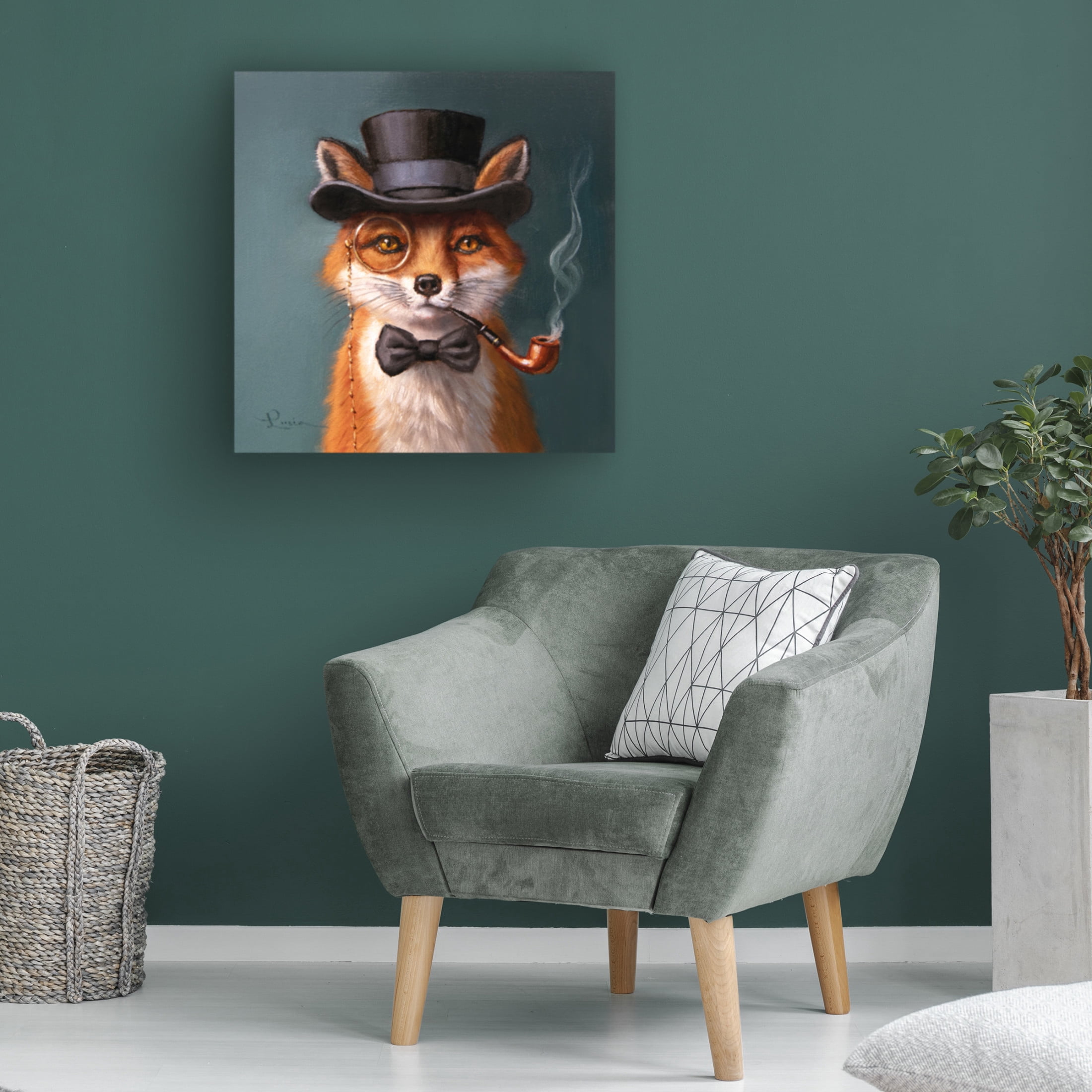 Trademark Fine Art Lucia Heffernan The Charming Mr. Fox Canvas Wall Art  - 24x24