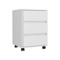 thumbnail image 3 of CoSoTower Three Drawers Bang, Filing Cabinet, Roller Blade Glide, White Finish, 3 of 7