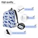 thumbnail image 3 of Disketp Whale print Canvas Backpack Lightweight Travel Daypack Student Rucksack Laptop Backpack-Small, 3 of 5
