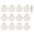 thumbnail image 6 of Loespoir 12 Pack Velvet Christmas Ball Ornaments, Large Flocked Tree Hanging Ornaments, Shatterproof Flocked Balls, for Christmas Tree, Party Themes, and Festive Fun(White), 6 of 7