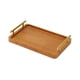 thumbnail image 2 of Bandeja de bambú para servir, bandeja decorativa de almacenamiento, bandeja rectangular multifunción para servir. 195 cm x 30 cm, 2 of 7