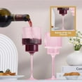 thumbnail image 4 of Plastic Goblets Wine Glasses - 12Oz Acrylic Wine Glasses Origami Unbreakable Clear Plastic Cocktail Glasses Recyclable Shatterproof Reusable Wine Cups for Parties & Weddings (Pink 1), 4 of 6