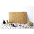 thumbnail image 6 of 2Pcs Natural Seagrass Placemats Woven Rattan Place Mat 17 x 11.8" Rectangular Table Mats, Sea Grass Meal Placemat Bamboo Place Mats for Dining Table Home Kitchen Picnic Table Decor (Coffee), 6 of 8