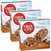 (3 pack) (3 Pack) Fiber One 90 Calorie Chocolate Peanut Butter Bars, 4.1 oz