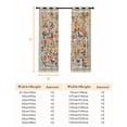 thumbnail image 6 of Boho Beige Flowers Blackout Curtains for Bedroom, Spring Abstract Watercolor Floral Leaf Thermal Insulated Kitchen Drapes with Grommets, Light Blocking Window Treatment, 2 Panels 52" x 45", 6 of 7