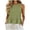 Green, variant on Women Sleeveless Gingham Plaid V Neck Peplum Loose Fit Summer Top