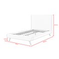 thumbnail image 6 of Loft Lyfe Jessie Classic Platform Bed Linen Upholstery Twin Size, Charcoal Finish Headboard, 6 of 9