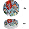 thumbnail image 1 of FMSHPON Lobster Lemon Table Food Art Set of 8 Round Coaster for Drinks, Absorbent Ceramic Stone Coasters Cup Mat with Cork Base for Home Kitchen Room Coffee Table Bar Decor, 1 of 5