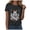 Grey, variant on Plus Size Halloween Shirt Women Ghost Graphic T Shirt Halloween Fall Short Sleeve Tops Grey for Size XXL